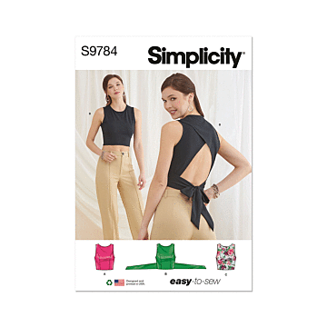 Simplicity Sewing Pattern 9784 (A) Misses' Knit Tops  XS-XXL