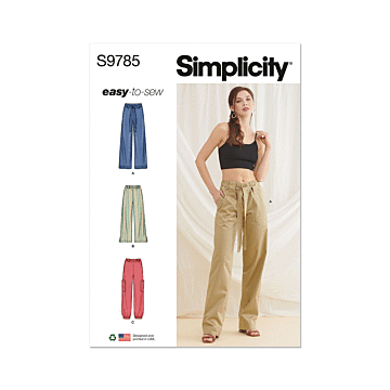 Simplicity Sewing Pattern 9785 (K5) Misses' Pants  8-16