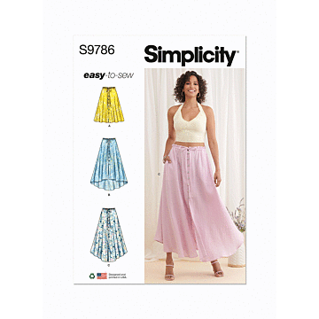 Simplicity Sewing Pattern 9786 (D5) Misses' Skirt Hemline Variations  4-12