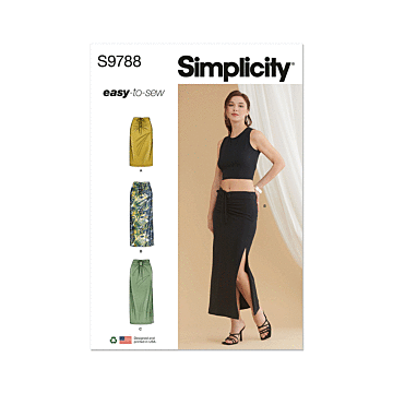 Simplicity Sewing Pattern 9788 (A) Misses' Knit Skirts in Two Lengths  10-22