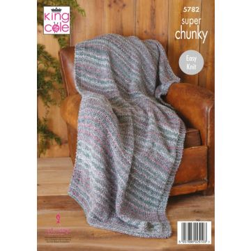 King Cole Christmas Super Chunky Blanket and Bed Runner Pattern 5782 