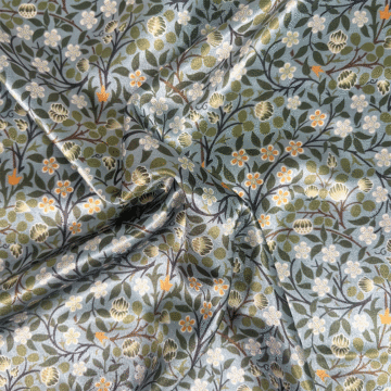 William Morris Clover Mural Faux Silk Fabric Multi 148cm