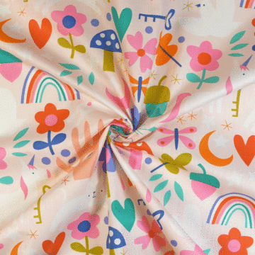 Childrens Poplin print 100% Cotton Fabric Kiddy 148 cm