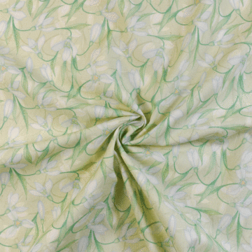 Snowdrop 100% Cotton Jacquard Fabric 3 - Green 148 cm