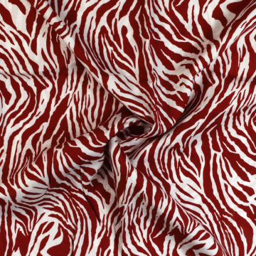 Animal Print 100% Viscose Fabric 2 - Red 142 cm