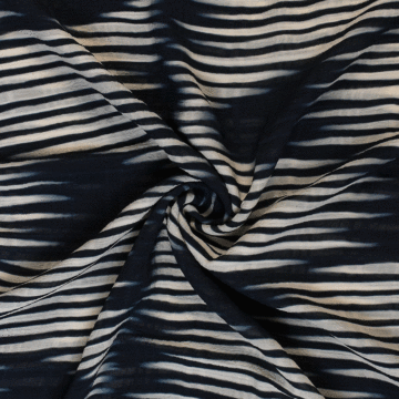 Abstract Print Chiffon 100% Polyester Fabric 3 - Black 148 cm