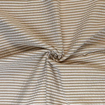 Stripe Dobby Polyester and Cotton Fabric 9 - Beige 148 cm