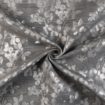 Bridgerton Polyester Cotton Curtain Fabric Platinum 140cm