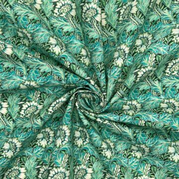 Vintage Anemone Flower Percale Cotton Fabric Multi 112cm