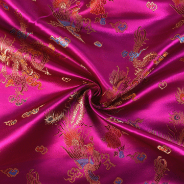 Chinese Brocade Fabric Cerise 90cm