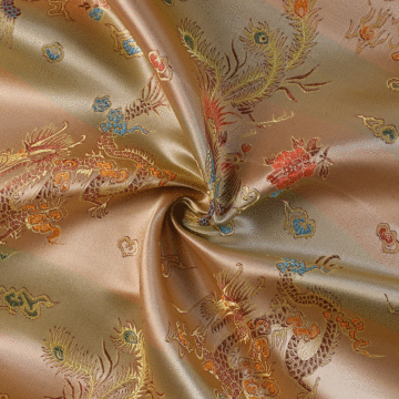 Chinese Brocade Fabric Gold 90cm