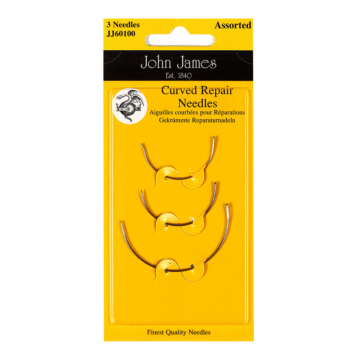 John James Assorted Curved Repair Sewing Needles  3pcs