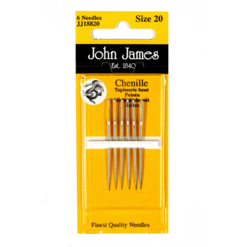 John James Chenille Sewing Needles  18-22 x 6pcs