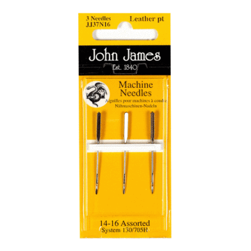 John James Leather Machine Needles  14-16 x 3pcs