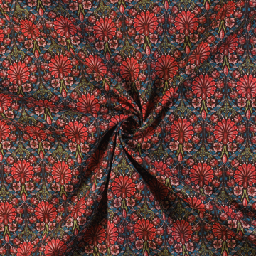 Liberty Tana Cotton Lawn Peacock Place red 136cm