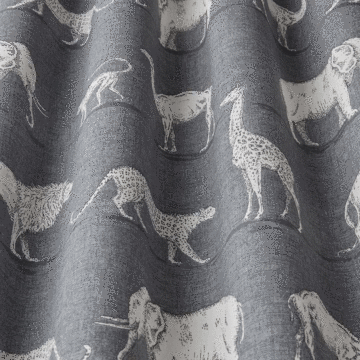 ILIV Prairie Animals BCI Cotton Curtain and Upholstery Fabric Lead 140cm