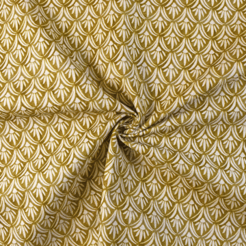 Ashley Wilde Mondrago Curtain Fabric Gold 140cm