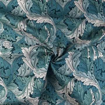 Morris & Co Willow Boughs Curtain and Upholstery Fabric Teal 138cm