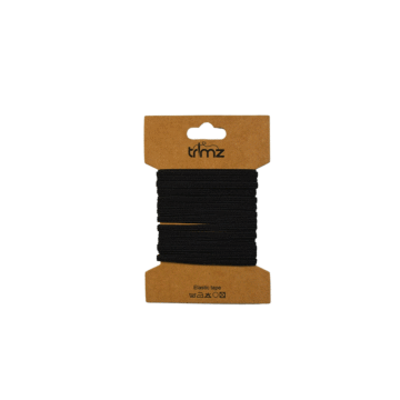 Card of Elastic Black 3mm x 5mtrs
