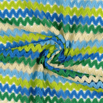 Crochet Lace Fabric Blue 150cm