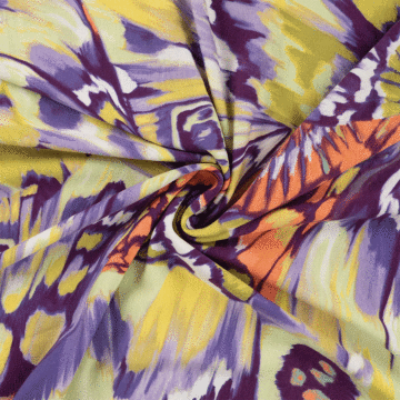Painted Butterfly Viscose Jersey Fabric Mint 150cm