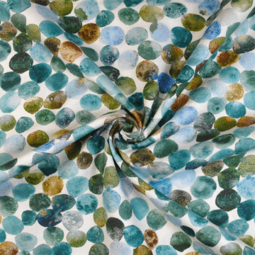 MODA Desert Oasis Cloud and River Cotton Fabric Turquoise 110cm