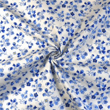 Liberty Garden Party Harebell Charm Cotton Fabric Blue China 110cm