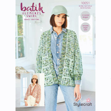 Stylecraft Batik Elements DK Ladies Cardigans 10051 Crochet Pattern Download  