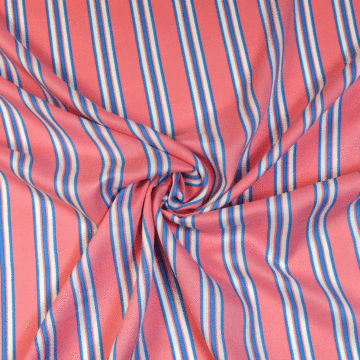 Striped 100% Viscose Fabric 148cm