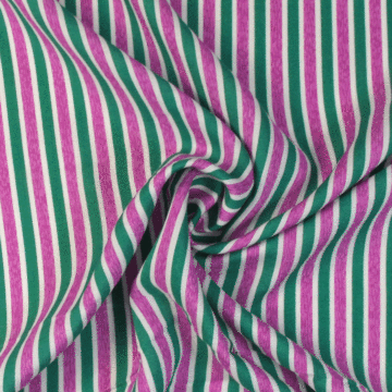 Striped 100% Viscose Fabric Pink 148cm