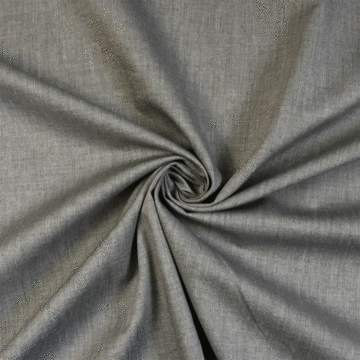 Yarn Dyed 100% Cotton Chambray Fabric Black 150cm