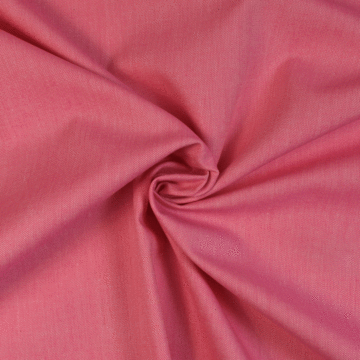 Yarn Dyed 100% Cotton Chambray Fabric Pink 150cm