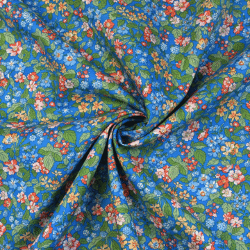 Liberty Tana Lawn Hedgerow Ramble Fabric Blue 138cm