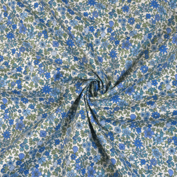Liberty Tana Lawn Fruit Punch Fabric Blue 138cm