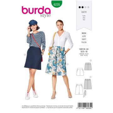 Burda Sewing Pattern 6235 - Misses Skirt with Yoke 8-18 6235 AB 8-18