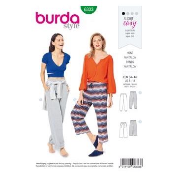 Burda Sewing Pattern 6333 - Misses Jogging Pant 8-18 X06333BURDA 8-18