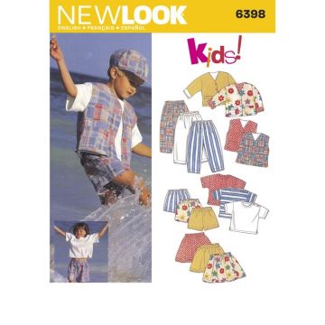 New Look Sewing Pattern 6398 (A) - Child Separates Age 2-8 6398A Age 2-7
