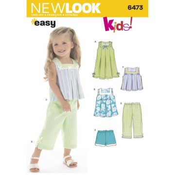 New Look Sewing Pattern 6473 (A) - Toddler Separates  6473A Age 6months -4