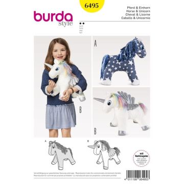 Burda Sewing Pattern Stuffed Animal Horse X06495BURDA One Size