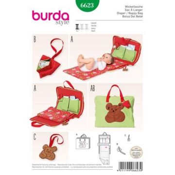 Burda Sewing Pattern 6623 - Diaper Nappy Bag One Size X06623BURDA OS