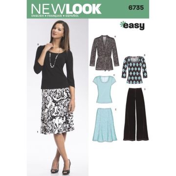 New Look Sewing Pattern 6735 (A) - Misses Separates 10-22 6735A 10-22