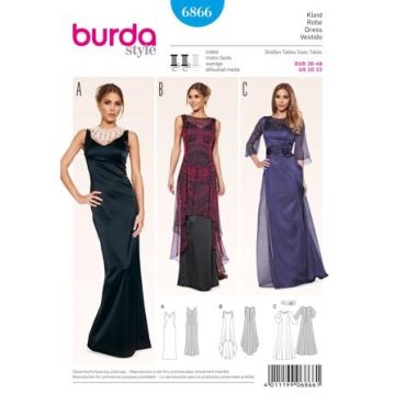 Burda Sewing Pattern 6866 - Evening and Bridal Wear 10 - 22 X06866BURDA 10 - 22