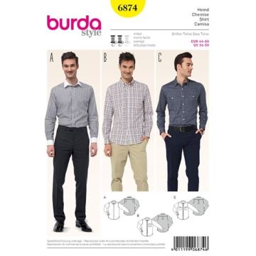 Burda Sewing Pattern 6874 - Menswear 34-51 X06874BURDA 34 - 50 Man