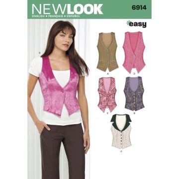 New Look Sewing Pattern 6914 (A) - Misses Tops 4-16 6914A 4-16