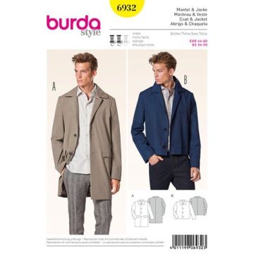 Burda Sewing Pattern 6932 - Menswear 34-50 X06932BURDA 34-50 Man