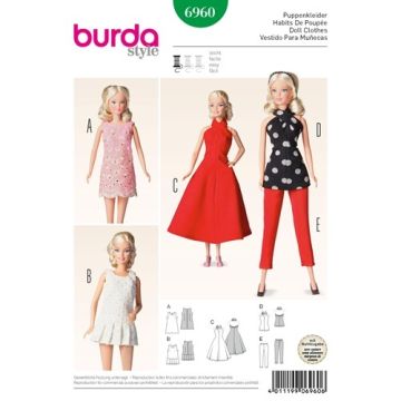 Burda Sewing Pattern 6960 - Doll Clothes, Accessories One Size X06960BURDA One Size