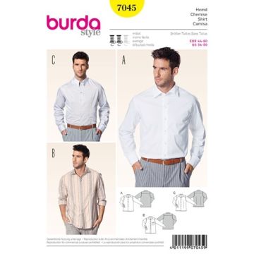 Burda Sewing Pattern 7045 - Shirt 34-50 X07045BURDA 34-50