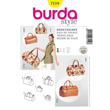 Burda Sewing Pattern 7119 - Travel Bags One Size X07119BURDA One Size