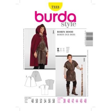 Burda Sewing Pattern 7333 - Men's Robin Hood Costume 38-48 X07333BURDA 38-48
