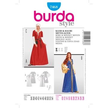 Burda Sewing Pattern 7468 - Dress and Bonnet 10-28 X07468BURDA 10-28